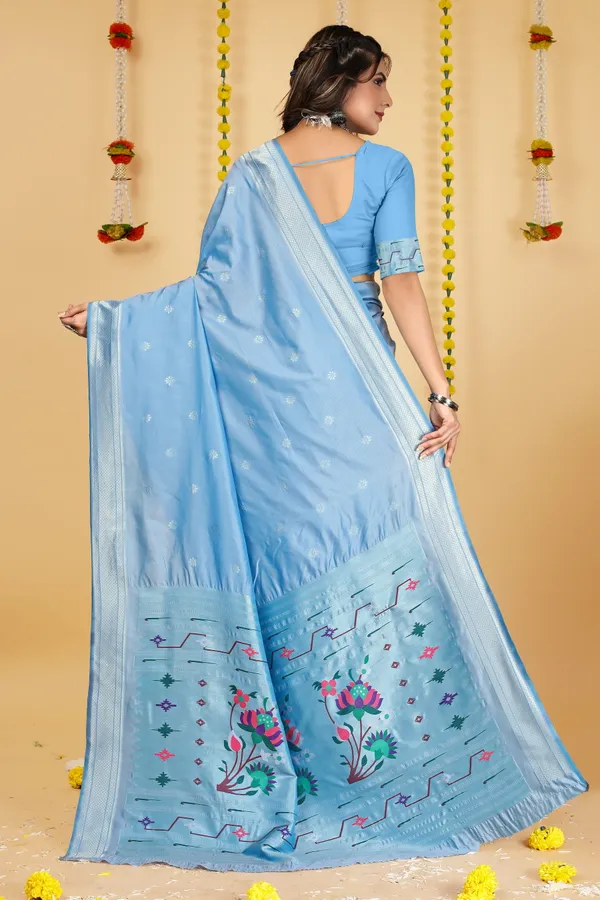 SKY_BLUE_PURE_SILK_PAITHANI_SAREE